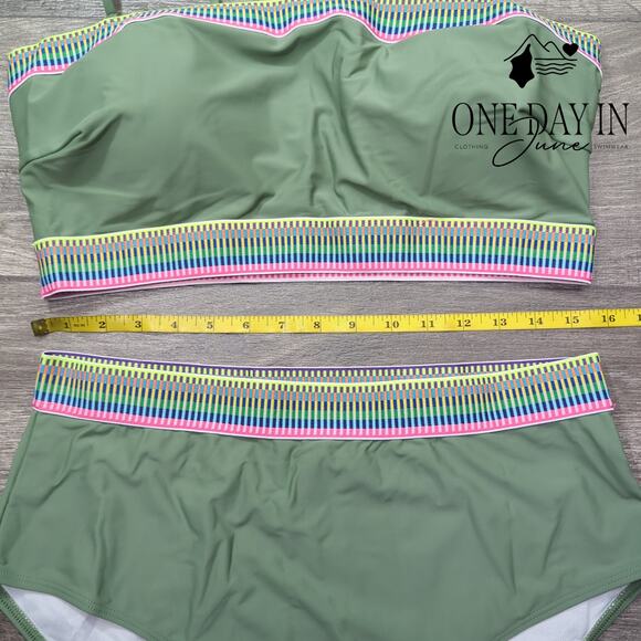 Adisputent Crop Bikini Swimsuit Size XL - Picture 3 of 5